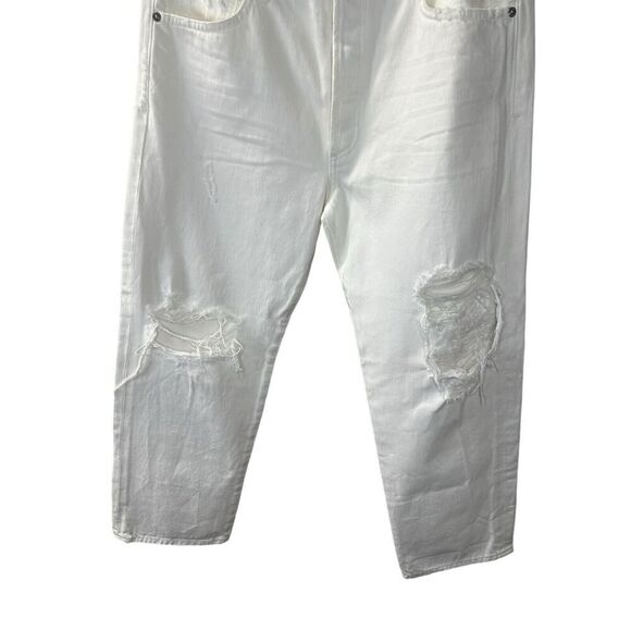 $228 CITIZENS OF HUMANITY EMERY CROP JEANS MOONSTONE WHITE DISTRESS SZ 29 - Picture 5 of 14